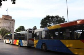 Λεωφορεία του ΟΑΣΘ στον Λευκό Πύργο