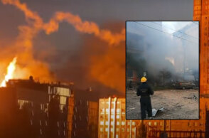 Εικόνες καταστροφής στο Κίεβο μετά τις ρωσικές επιθέσεις με drones καμικάζι