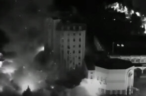 Νυχτερινοί βομβαρδισμοί στο κτίριο διοίκησης στο Ενερχοντάρ της Ουκρανίας