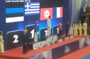 Διακόπηκε ο εθνικός ύμνος της Ελλάδας στην απονομή του «χρυσού» Ψωμά στο παγκόσμιο πρωτάθλημα καράτε