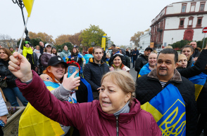 Πανηγυρικές συγκεντρώσεις μετά την απόσυρση των ρωσικών στρατευμάτων από την Χερσώνα