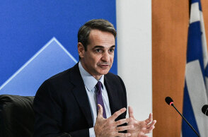 Ο πρωθυπουργός Κυριάκος Μητσοτάκης στην πρώτη θεματική συνέντευξη Τύπου