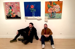 Ο Φώτιος Μπάλας και ο Γιώργος Πανταζής στην γκαλερί Λόλα Νικολάου