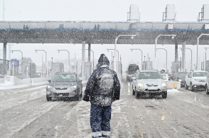 Κλειστός δρόμος λόγω χιονόπτωσης