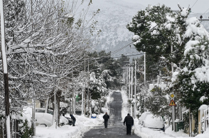 Χιόνια στα βόρεια προάστια της Αττικής