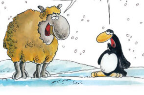 Ο Αρκάς προσεγγίζει με χιουμοριστική διάθεση την κακοκαιρία Μπάρμπαρα στο σκίτσο του στα social media