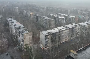 Η βομβαρδισμένη πόλη Βουλεντάρ στην Ανατολική Ουκρανία