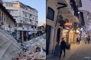 Η κεντρική αγορά της Αντιόχειας πριν και μετά τον σεισμό στην Τουρκία