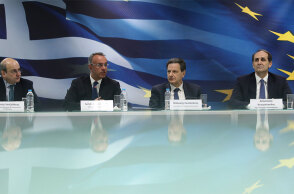 Ο Χρήστος Σταϊκούρας, ο Κωστής Χατζηδάκης, ο Θόδωρος Σκυλακάκης και ο Απόστολος Βεσυρόπουλος