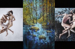 Στοχαστικά Είδωλα του Ανδρέα Νικολάου και Στα Μονοπάτια της Αρκαδίας του Στόγιαν Ντόνεφ στην Evripides Art Gallery.