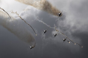 Μαχητικά της Πολεμικής Αεροπορίας της Ελβετίας κατά τη διάρκεια στρατιωτικής άσκησης