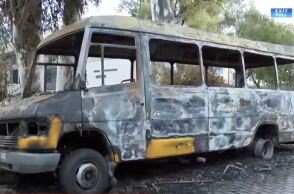 Καμένο σχολικό λεωφορείο στου Ζωγράφου