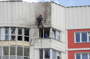 Χτύπημα με drone στη Μόσχα @MAXIM SHIPENKOV/ EPA