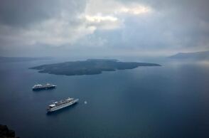 Βροχή στη Σαντορίνη