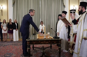 Η ορκωμοσία του πρωθυπουργού Κυριάκου Μητσοτάκη