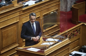 Ο Κυριάκος Μητσοτάκης στη Βουλή