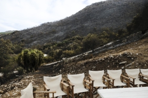 Στιγμιότυπο από τη φωτιά στην Κέρκυρα