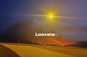 Φωτιά στη Βοιωτία: Δίπλα στην Εθνική Οδό οι φλόγες