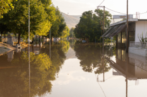 Πλημμυρισμένα σπίτια στην Πηνειάδα Τρικάλων