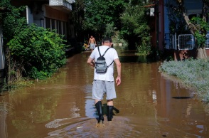 Κακοκαιρία Daniel - Λάρισα: Ρωγμή σε γέφυρα στις εργατικές κατοικίες