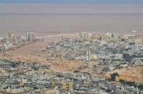 Καταστροφές στην πόλη Ντέρνα της Λιβύης από την κακοκαιρία Daniel