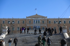 Τα σκαλιά στο Σύνταγμα