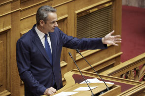 Ο Κυριάκος Μητσοτάκης στη Βουλή