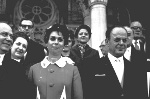 Η Δέσποινα Παπαδοπούλου με τον σύζυγό της, δικτάτορα, Γεώργιο Παπαδόπουλο