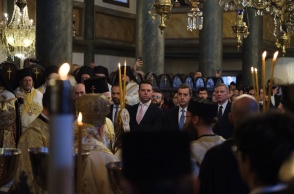 Ο Στέφανος Κασσελάκης στο Φανάρι για τον εορτασμό των Θεοφανίων