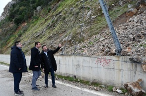 Περιφέρεια Αττικής: Αυτοψία Χαρδαλιά στο κατεστραμμένο επαρχιακό δίκτυο Επιδαύρου - Καλλονής