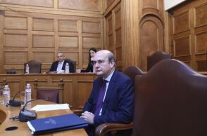 O Κωστής Χατζηδάκης κατέθεσε στην Εξεταστική Επιτροπή για τα Τέμπη © ΓΙΑΝΝΗΣ ΠΑΝΑΓΟΠΟΥΛΟΣ/EUROKINISSI