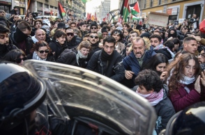 Ιταλία: Στους 2.000 οι συμμετέχοντες στις πορείες υπέρ των παλαιστινίων