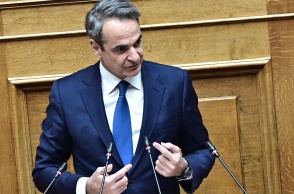 Ο Κυριάκος Μητσοτάκης κατά τη διάρκεια της «Ώρας του Πρωθυπουργού» 