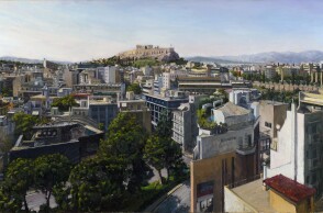 Αντώνης Σκαμπαβιρίας - «Πέρα από το μπετόν» στη Γκαλερί Σκουφά: Το έργο του  «Η θέα της Βίλης», 230x105