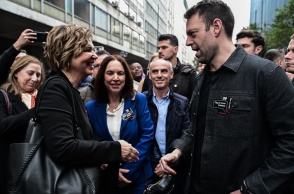 Κασσελάκης - Γεροβασίλη στην πορεία για τα Τέμπη