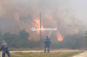 Μεγάλη φωτιά στη Σούδα