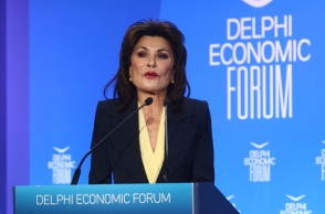 Η Γιάννα Αγγελοπούλου-Δασκαλάκη. 