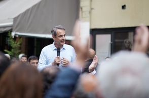 Ο πρωθυπουργός Κυριάκος Μητσοτάκης στη Φλώρινα ενόψει Ευρωεκλογών 