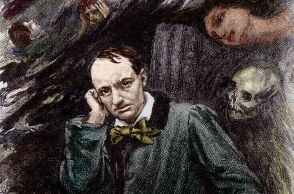 Ο Σαρλ Μπωντλέρ (1821-1867) περιτριγυρισμένος από φαντάσματα, προσωπογραφία του Georges Rochegrosse (1859-1938) 