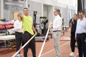 Επίσκεψη Μητσοτάκη στο ΟΑΚΑ: «Στόχος η αναβάθμιση των αθλητικών υποδομών» – Συνάντηση με Τεντόγλου και Καραλή