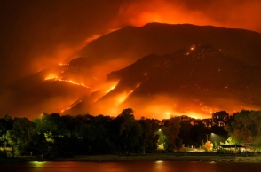 πυρκαγια σε βουνο και δασος