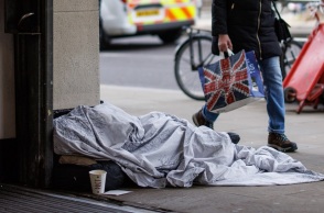 Βρετανία: Αριθμός-ρεκόρ των άστεγων στο Λονδίνο