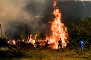 φωτια, δασος, βουνο, πυροσβεστες