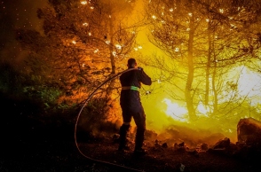 πυροσβεστης, φωτια, δασος