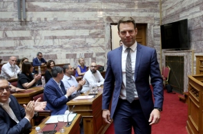 Ο Στέφανος Κασσελάκης στη Βουλή