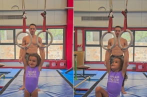 Το μήλο κάτω από τη μηλιά: Η κόρη του Λευτέρη Πετρούνια τον μιμείται στους κρίκους