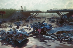 πλημμυρισμενη πολη