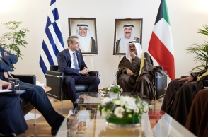 Ο Κυριάκος Μητσοτάκης με τον Πρίγκιπα Διάδοχο της Σαουδικής Αραβίας Mohammed bin Salman