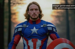 Ο Στέφανος Τσιτσιπάς ως Captain America