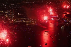 Πυροτεχνήματα, λιμανι, θαλασσα, καραβια